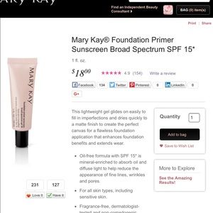 Mary Kay Broad Foundation Primer Sunscreen SPF 15